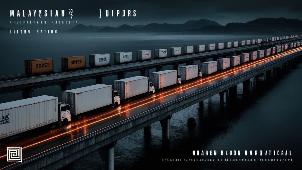 Highway light streaks at night